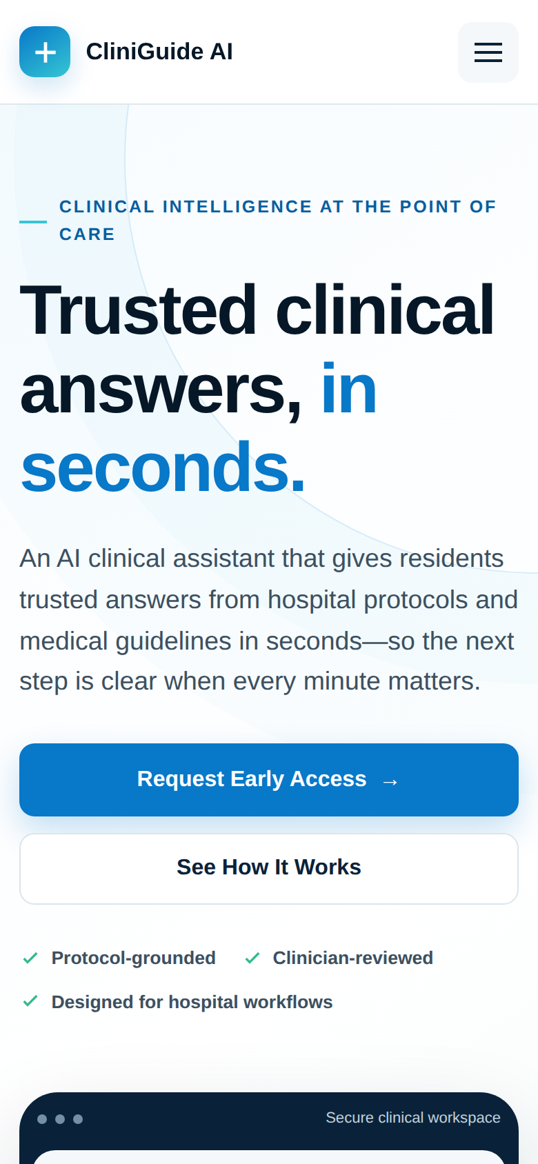 CliniGuide AI screenshot 1