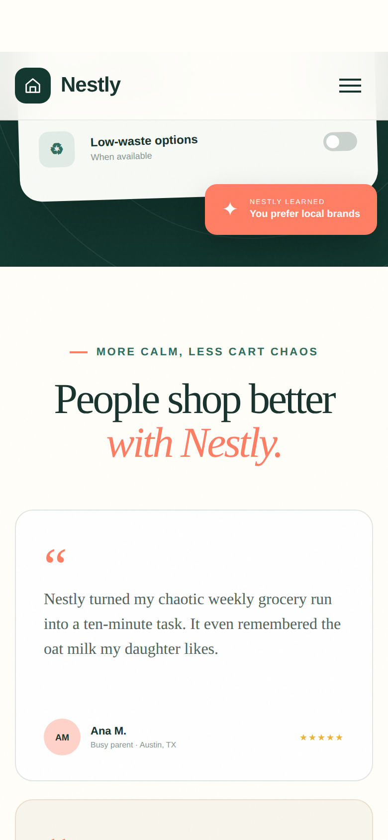 Nestly screenshot 2