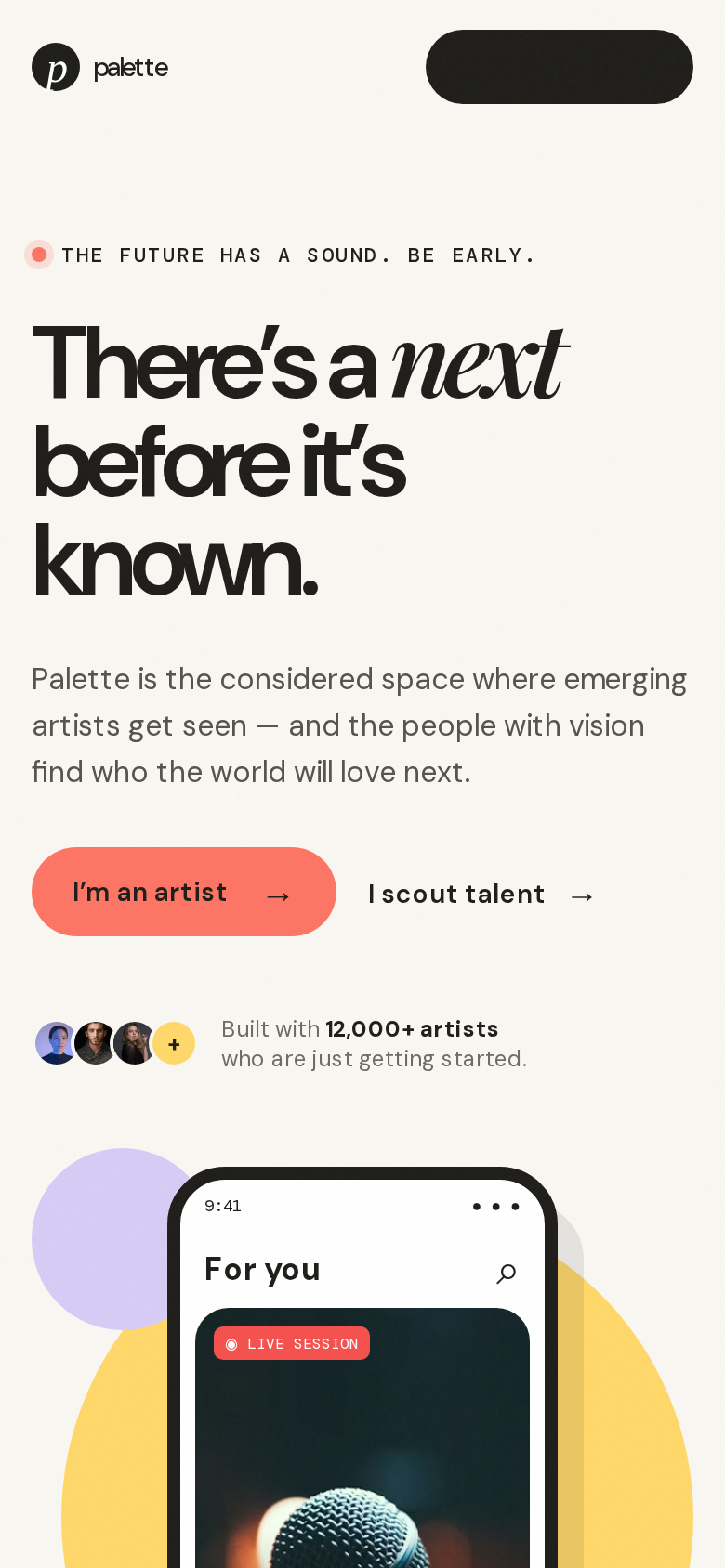 Palette screenshot 1