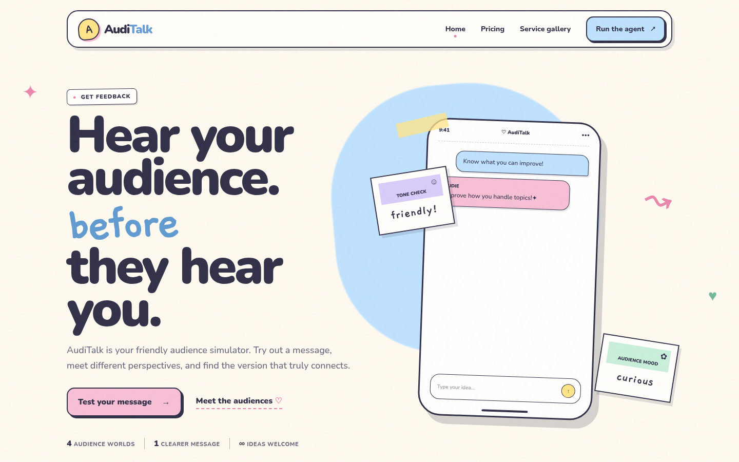 AudiTalk: the site the team deployed